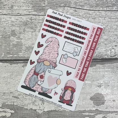 Pink Paige (Love Letters) Days Journal planner stickers (DPD2857)