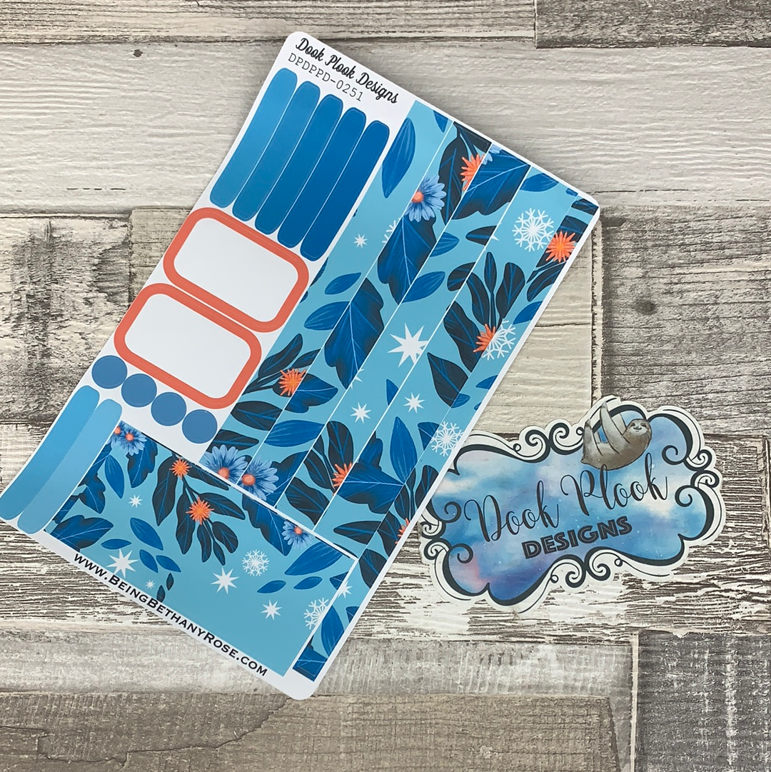 (0251) Passion Planner Daily stickers - Blue Frost