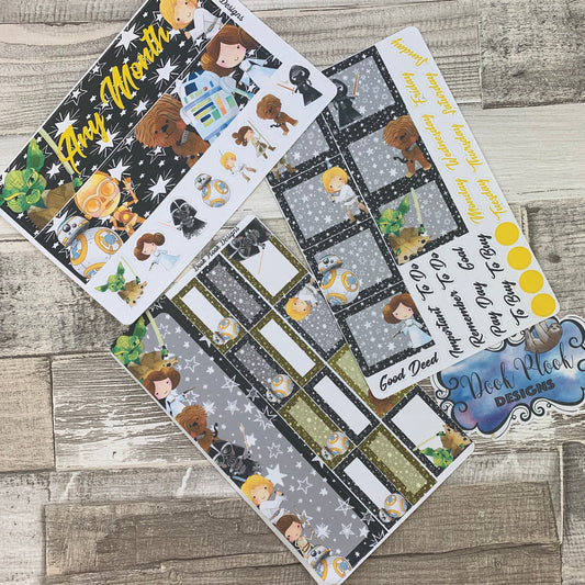 May the force be with you Monthly View Kit (can change month) for the Erin Condren Planners