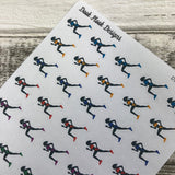 Female runner stickers (DPD215)