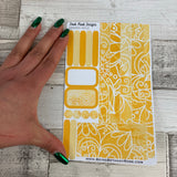 (0012) Passion Planner Daily stickers - Yellow reflections