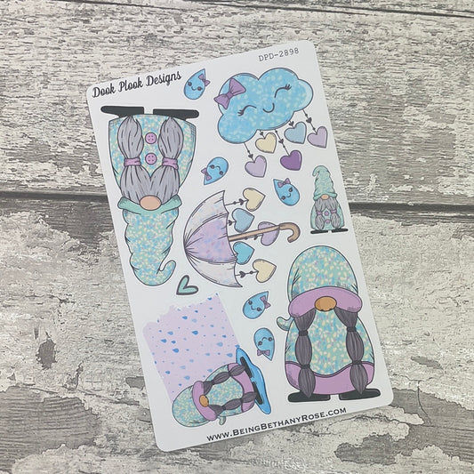 Bliss April Shower Character Stickers Journal planner stickers (DPD2898)