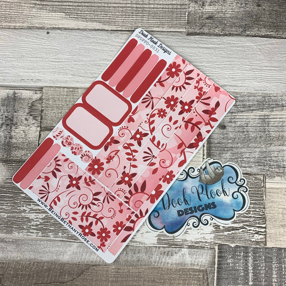 (0031) Passion Planner Daily stickers - Pink swirls