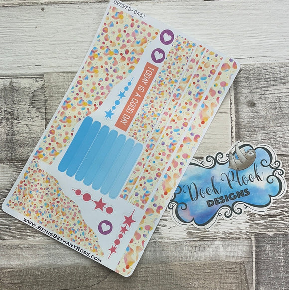 (0453) Passion Planner Daily Wave stickers - Confetti cream