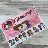Lesbian / Gay / Love Monthly View Kit (can change month) for the Erin Condren Planners