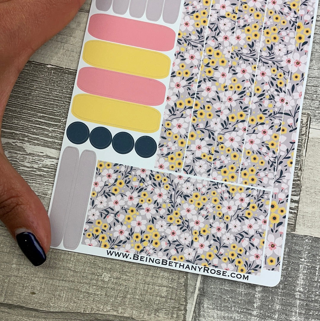 (0468) Passion Planner Daily stickers - Pop of yellow