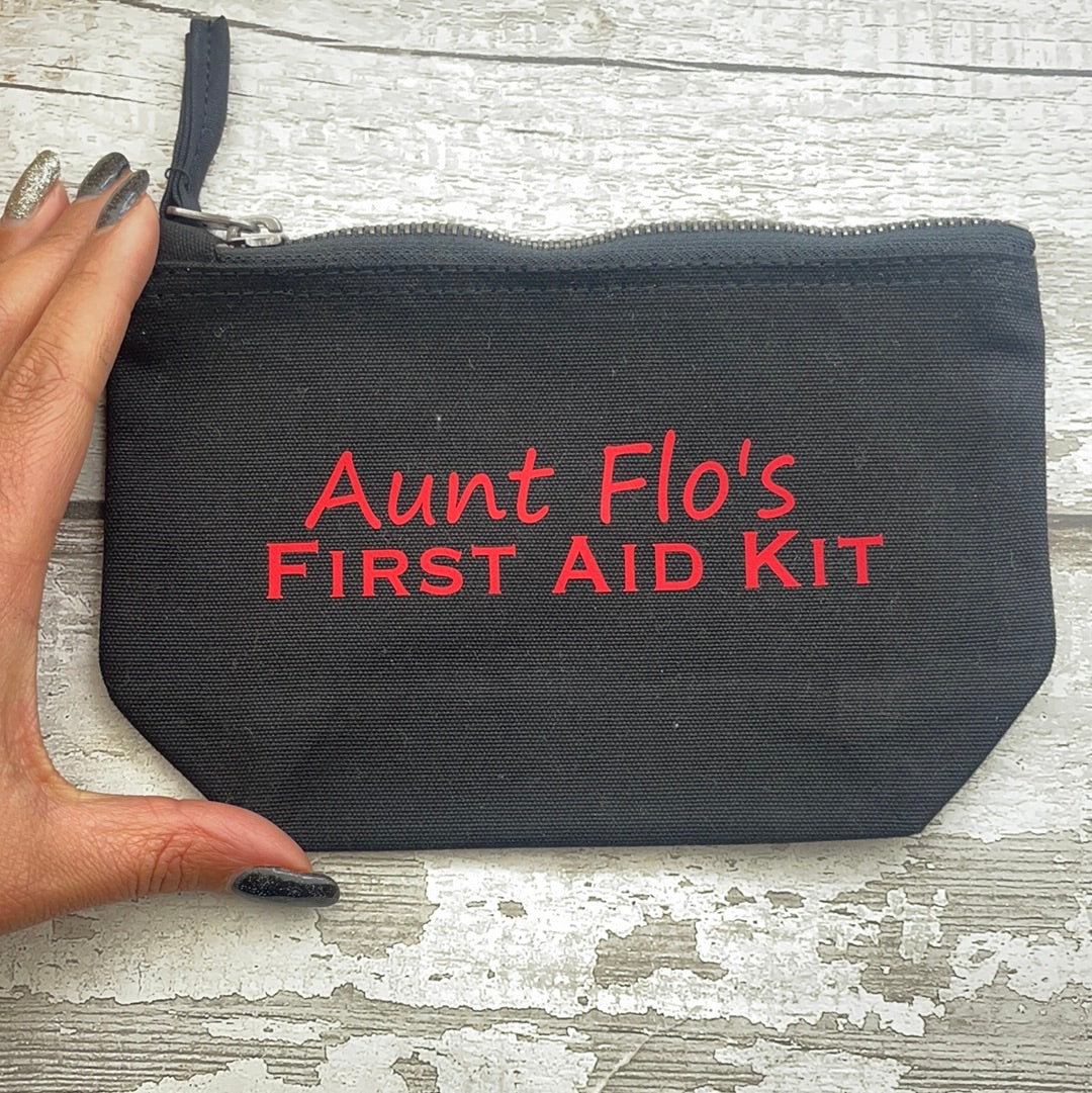 Aunt Flo  - Tampon, pad, sanitary bag / Period Pouch