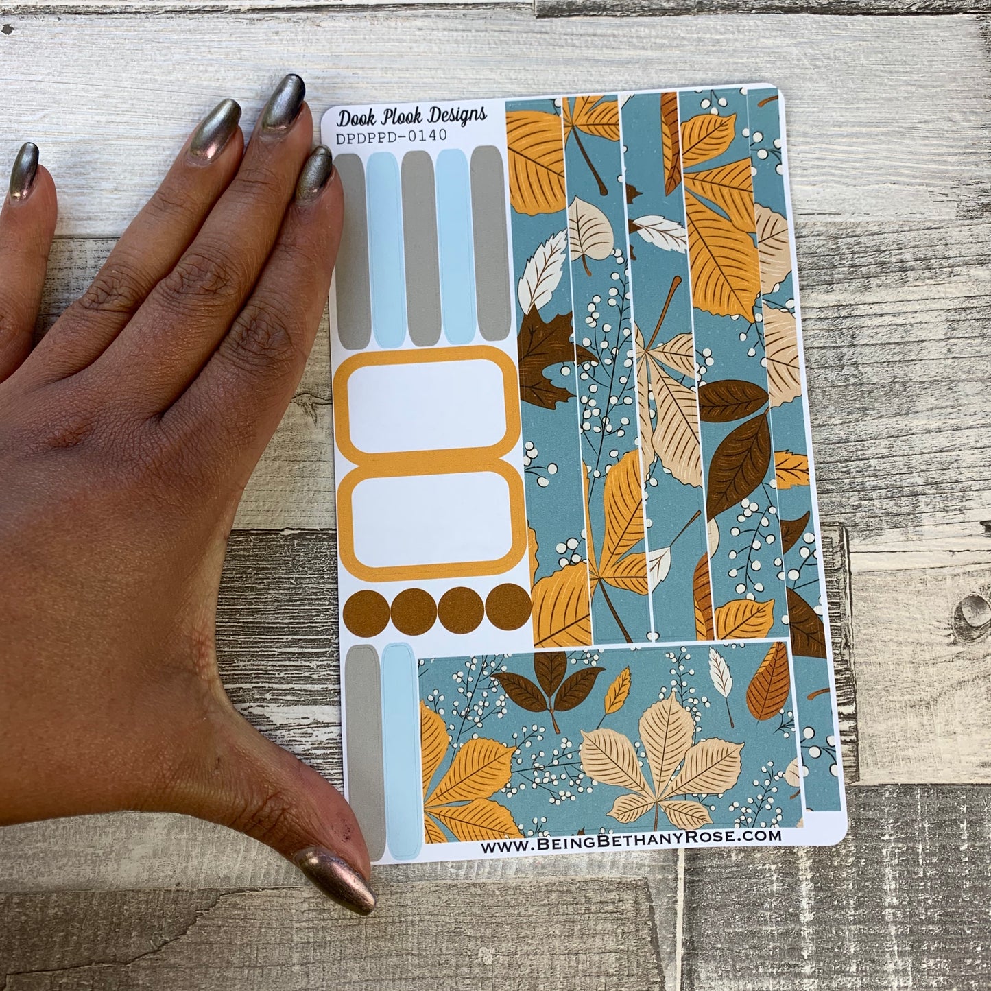 (0194) Passion Planner Daily stickers - Blue Autumn