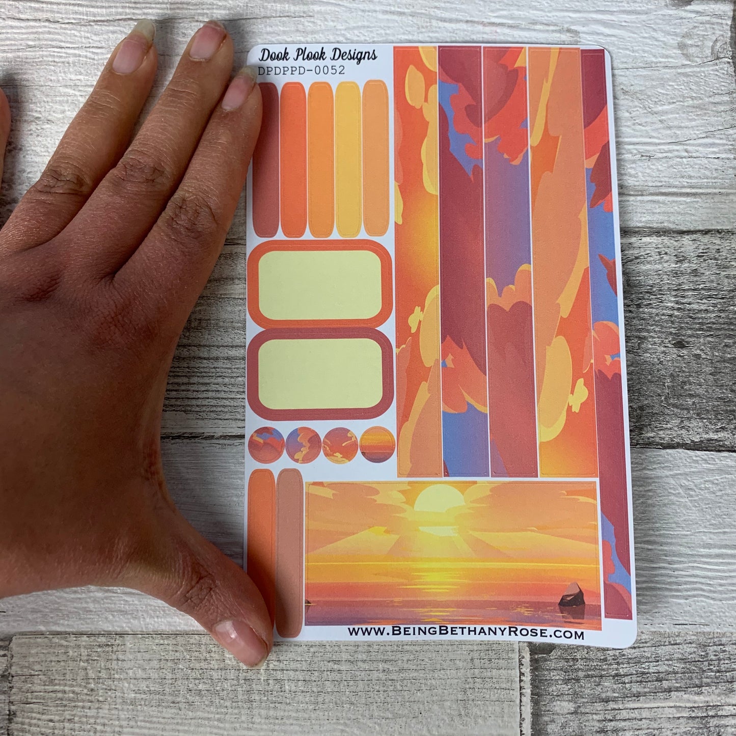 (0052) Passion Planner Daily stickers - Sunset Vibes