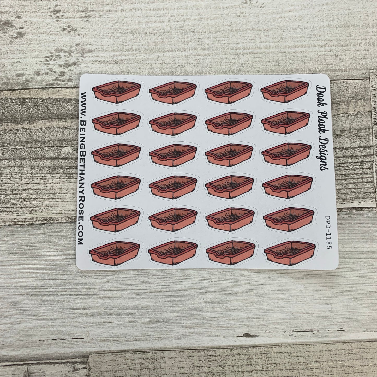 Cat litter tray stickers (DPD1185)