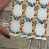 Birthday Balloon full box stickers - standard vertical size  (DPD2536)