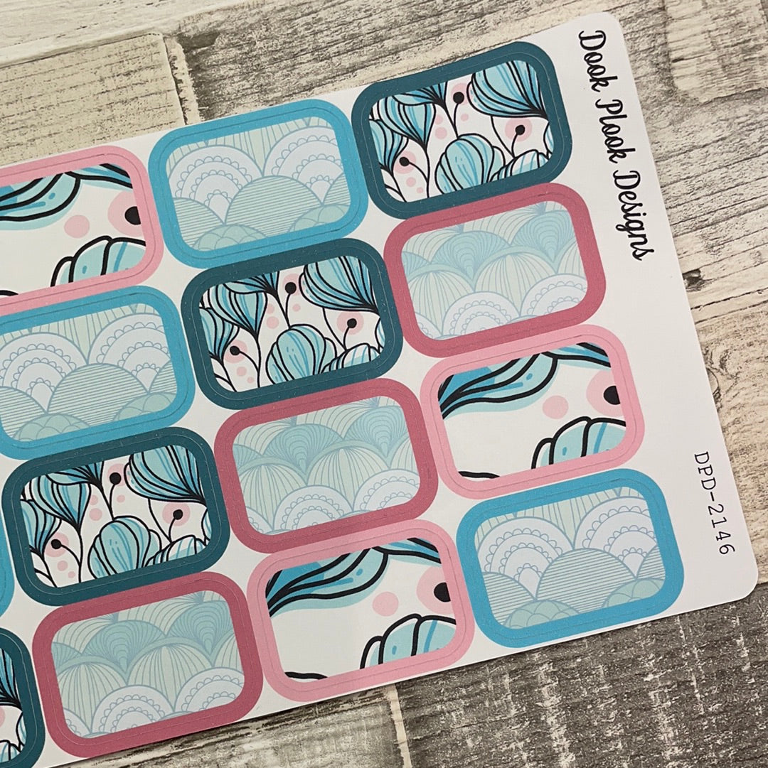 Pink Mint half box stickers (DPD2146)