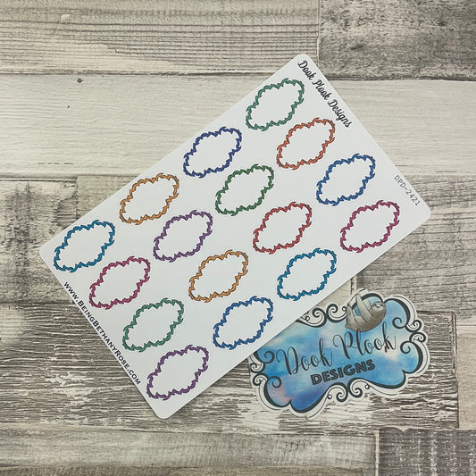 Colourful Frame Half Box stickers (DPD-2421)
