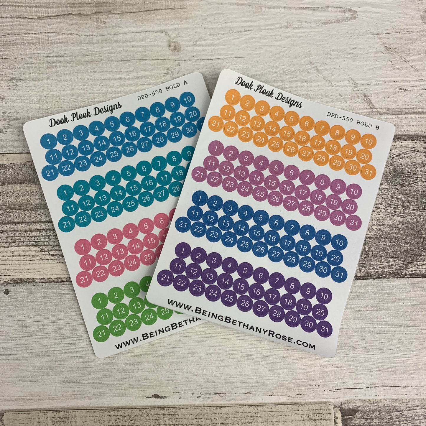 Quarter inch date dot stickers (DPD550)