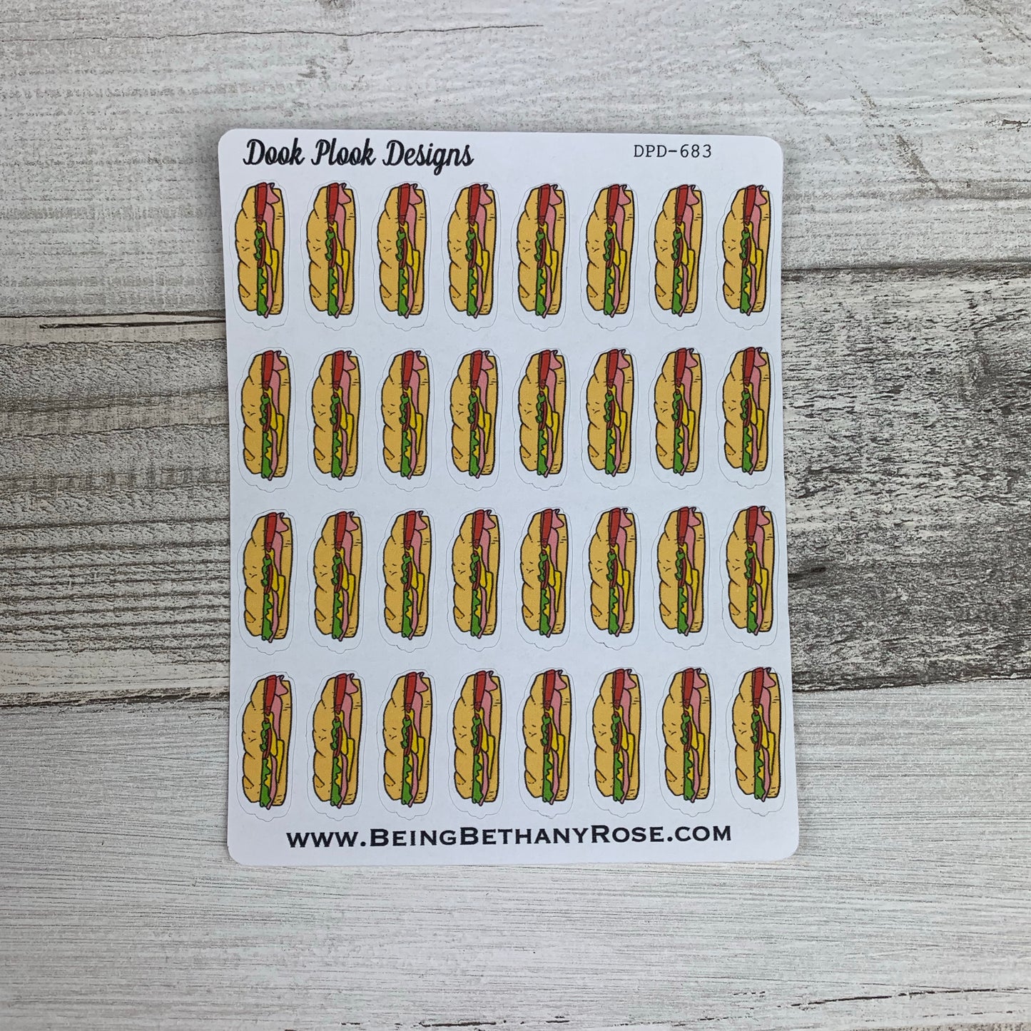 Subway sandwich stickers (DPD683)