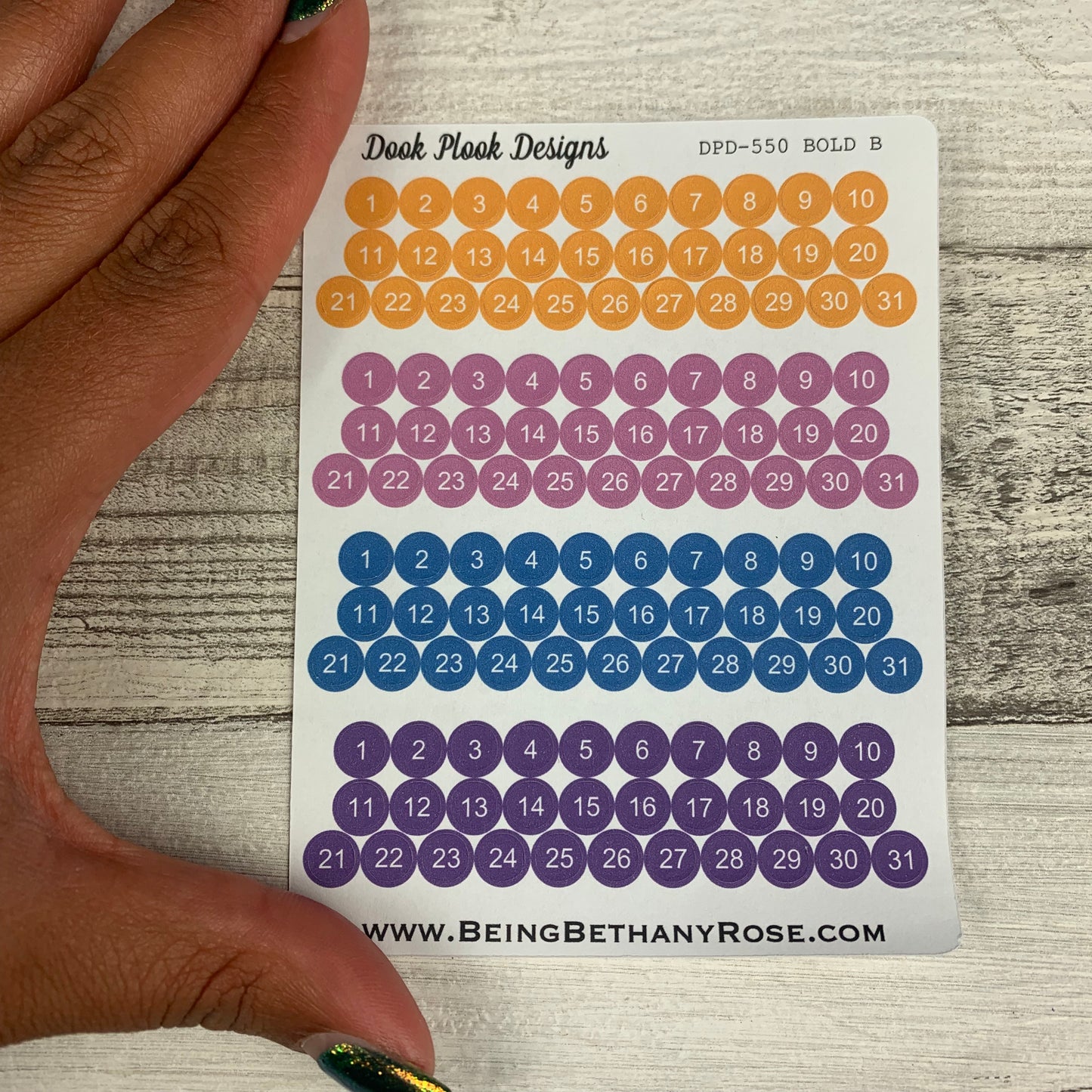 Quarter inch date dot stickers (DPD550)