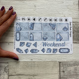 Diamond stickers (week pack) for Erin Condren Vertical (DPD1050)