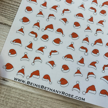 Small Santa hat / Christmas stickers (DPD1095)