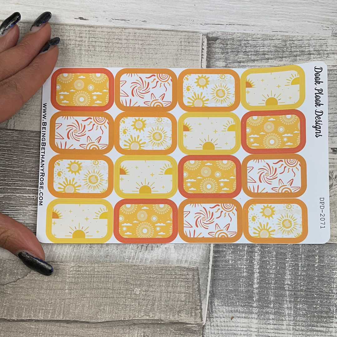 Bright Sun half box stickers (DPD2071)