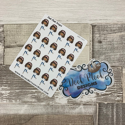 Black Woman - Happy / Cheer Stickers (DPD1411)