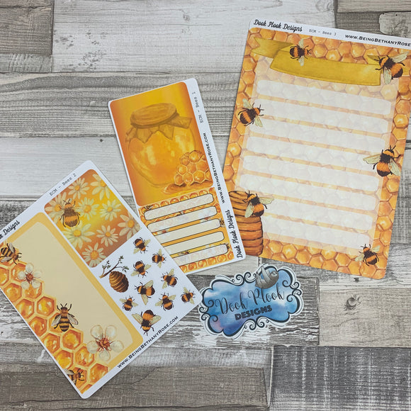 Erin Condren Month Note Pages (Bees)