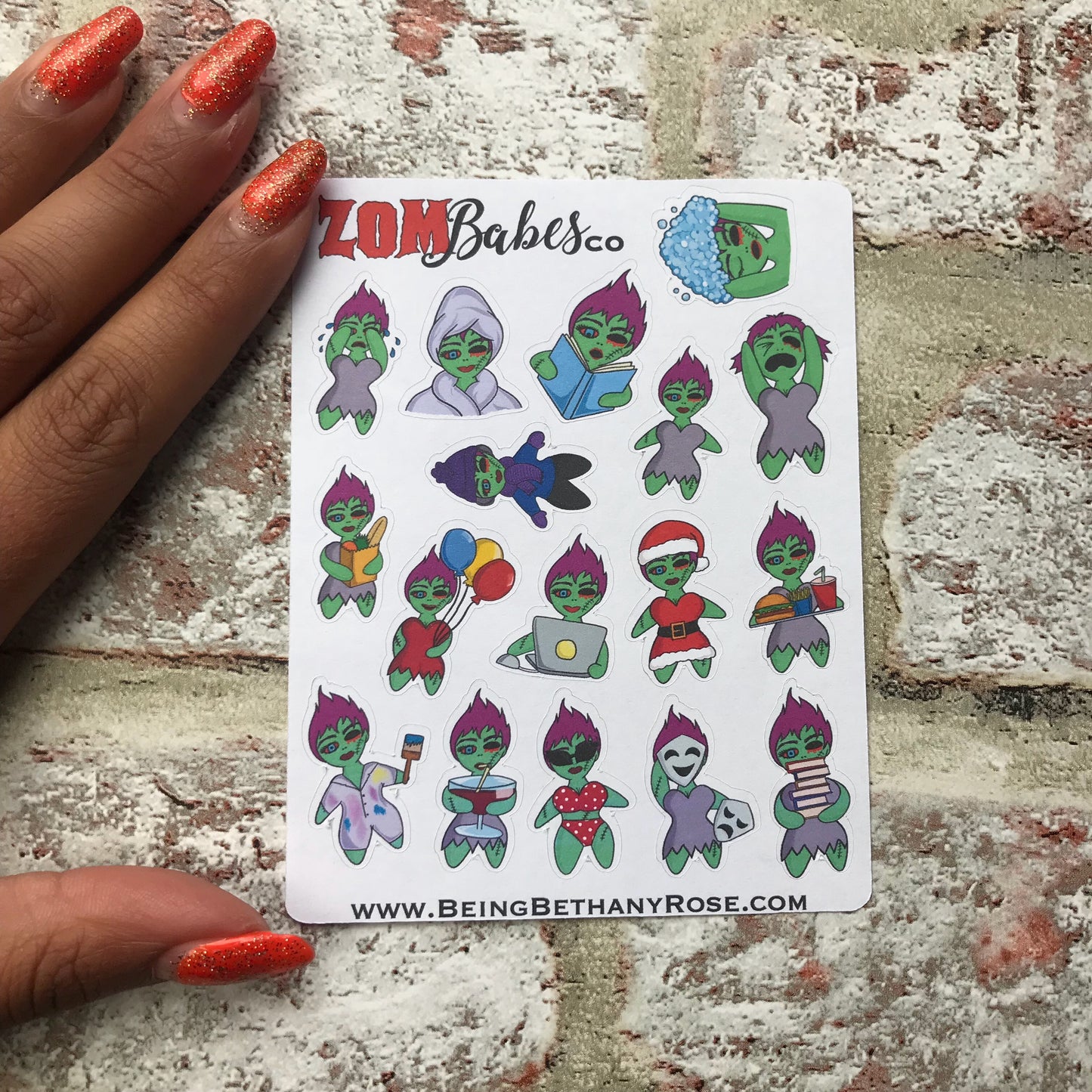 Zombabe Mixed Sampler sheet stickers (ZB00)