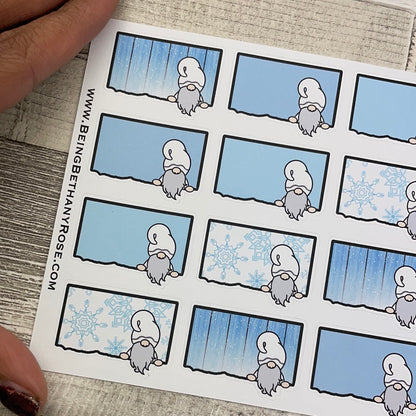 Snowflake Ripped Notes Peeping Gnorman Sticker (GFT-0106)