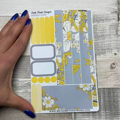 (0289) Passion Planner Daily stickers - Yellow Flower