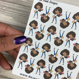 Black Woman - Selfie Stickers (DPD1397)