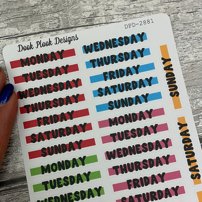 Day cover up / week day stickers  (DPD2881)