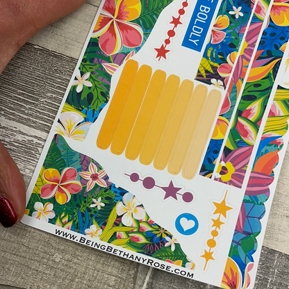 (0417) Passion Planner Daily Wave stickers - jungle is massive