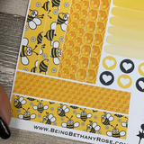 (0368) Passion Planner Daily Compact stickers - Honey Bee