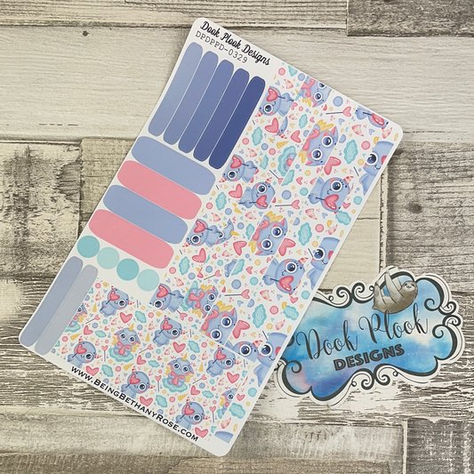 (0329) Passion Planner Daily stickers - Cutiecorn Love Hearts