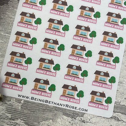 Custody (Dad's house / Mum's House) stickers (DPD349)