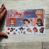 America / July 4th / Independence Day (can change month) Monthly View Kit for the Erin Condren Planners
