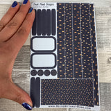 (0080) Passion Planner Daily stickers - Midnight Blue