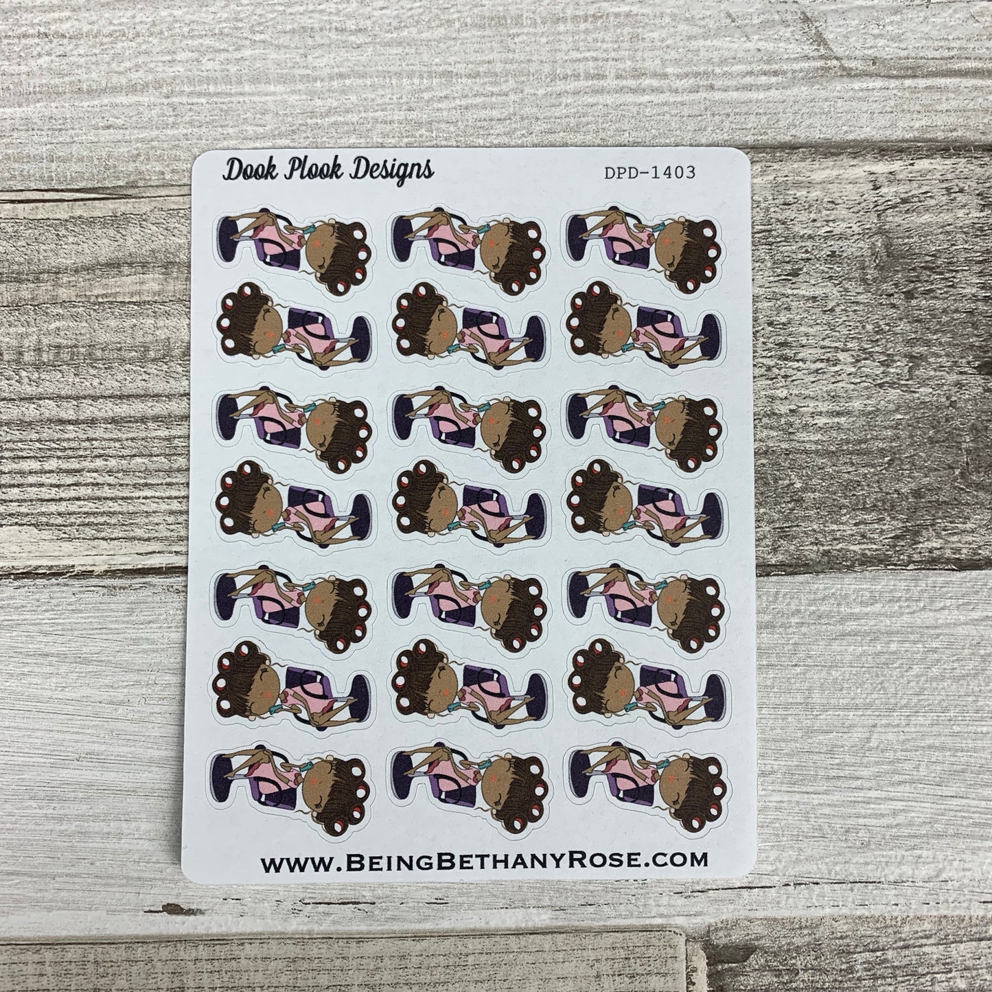 Black Woman - Hair Appointment Stickers (DPD1403)