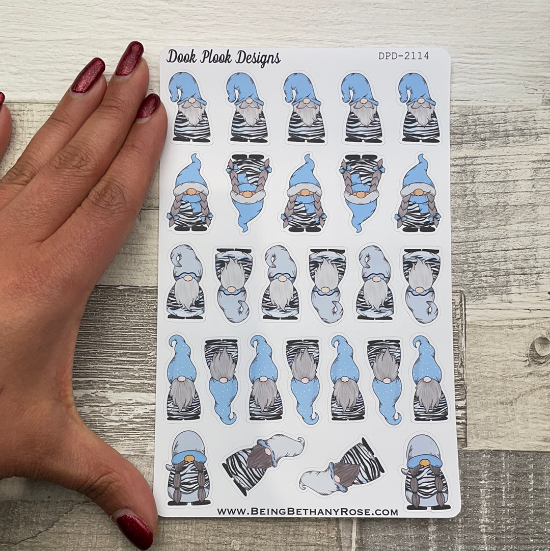Blue Zebra Gonk Character Stickers Mixed (DPD-2114)