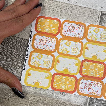 Bright Sun half box stickers (DPD2071)