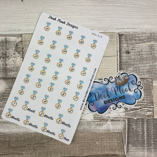 Wedding countdown stickers (DPD216)