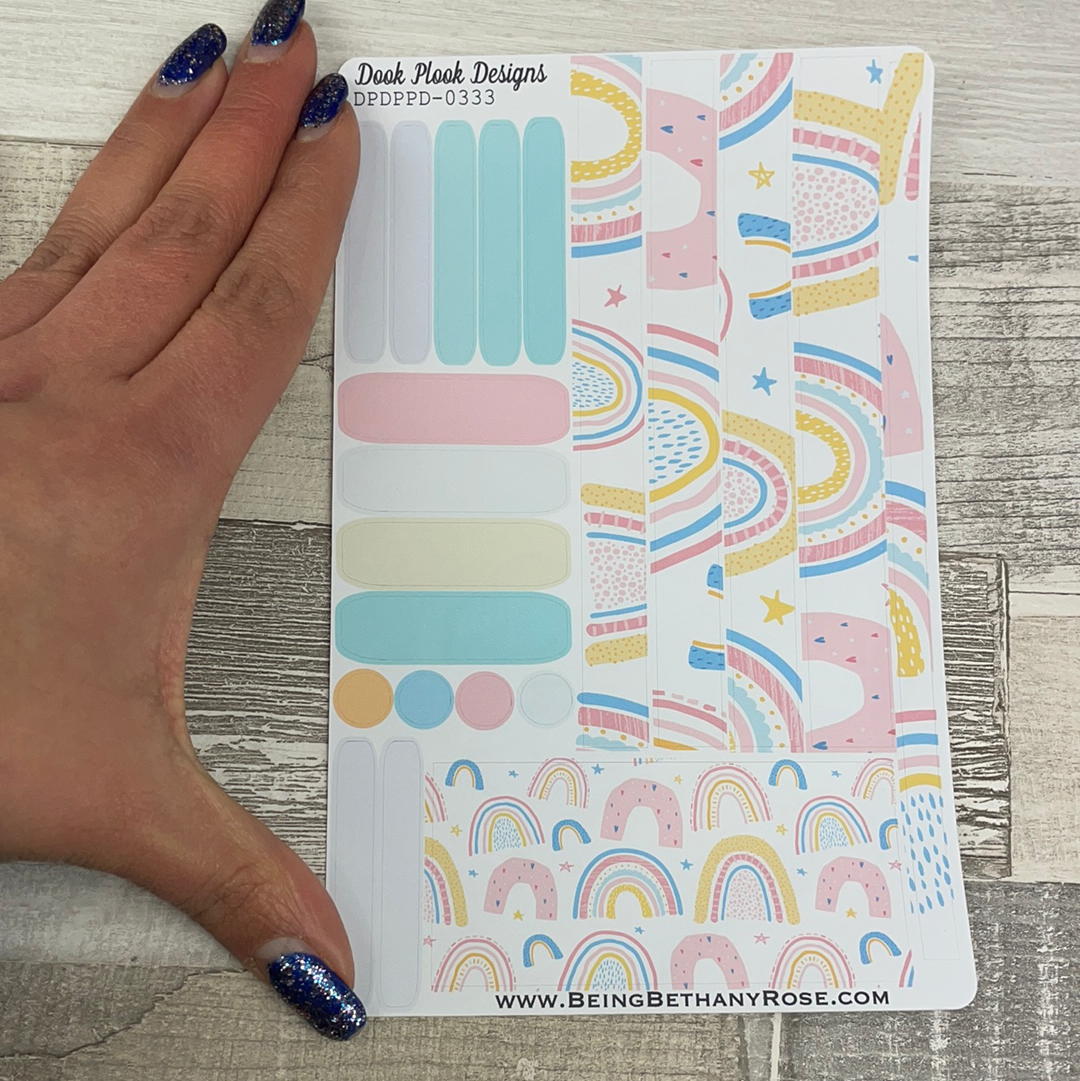 (0333) Passion Planner Daily stickers - Rainbow