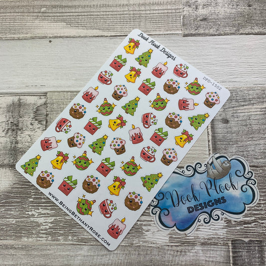 Kawaii Christmas icon stickers (DPD1502)