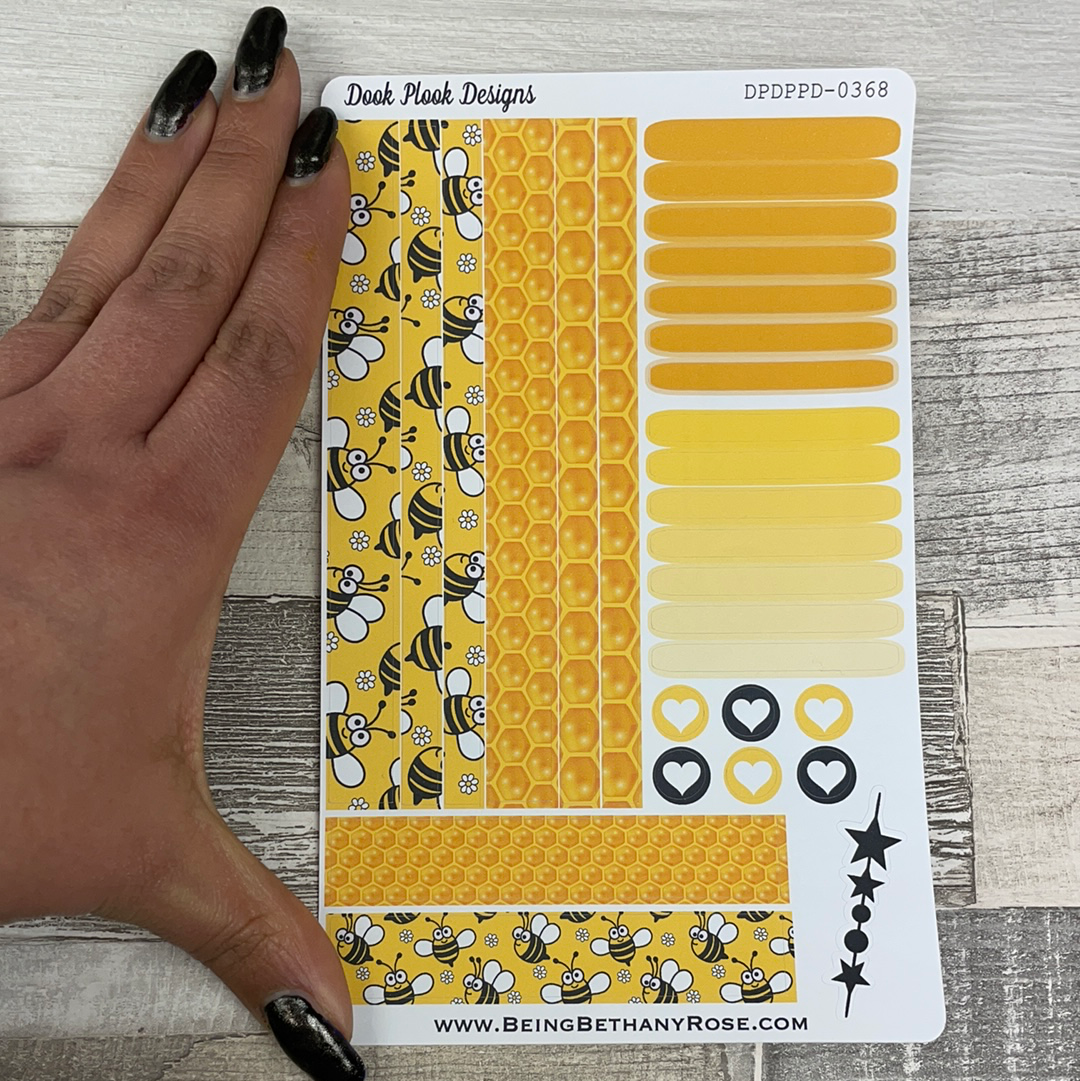 (0368) Passion Planner Daily Compact stickers - Honey Bee