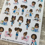 Mixed character Black Woman Stickers (set 2) (DPD1452)
