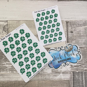 Shamrock date dots (2 sizes) stickers (DPD2475)