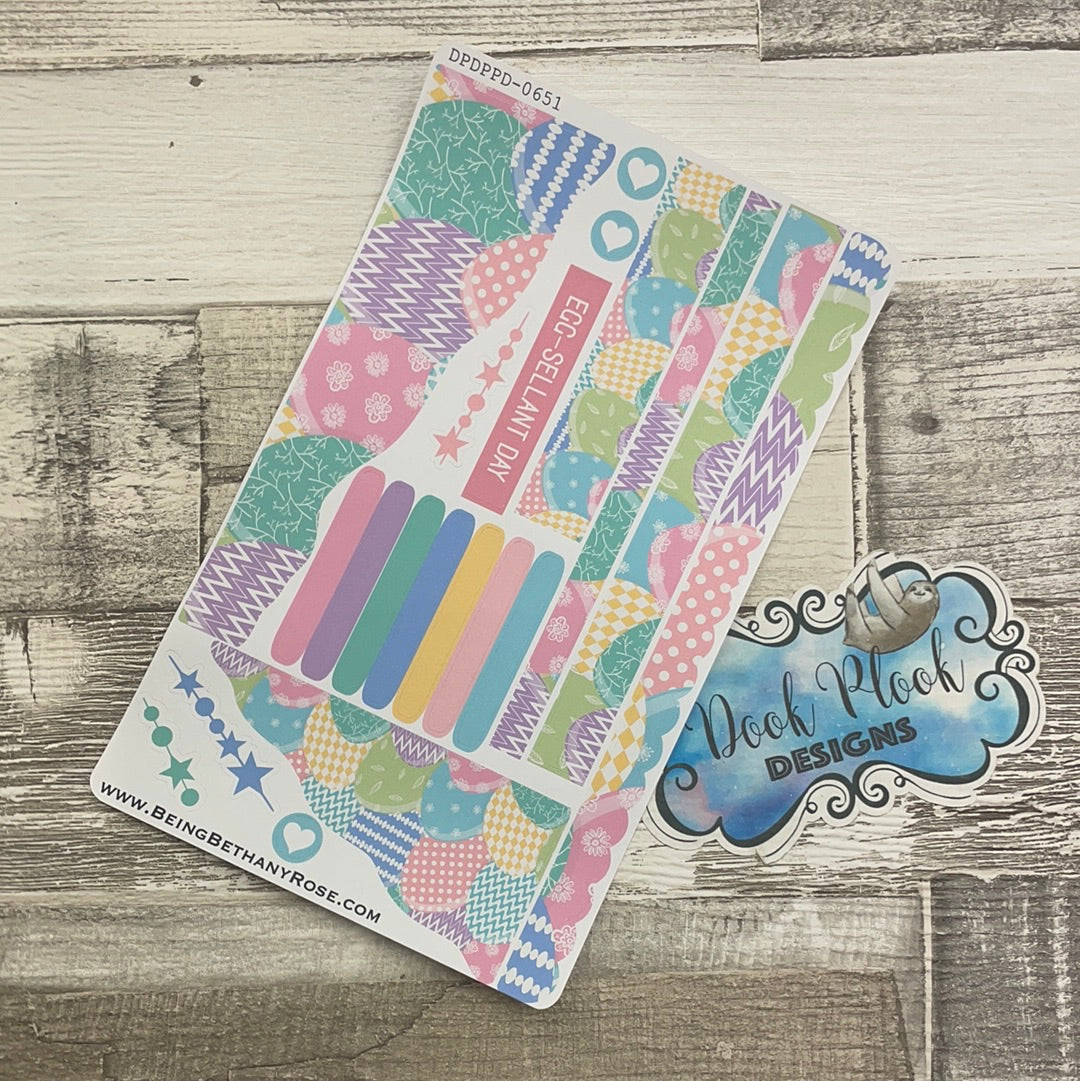 (0651) Passion Planner Daily Wave stickers - Egg-Sellant