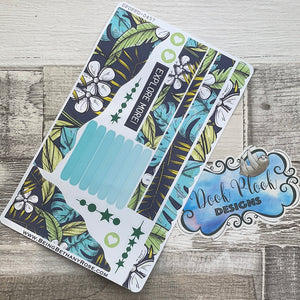 (0457) Passion Planner Daily Wave stickers - Rainforest Leaves