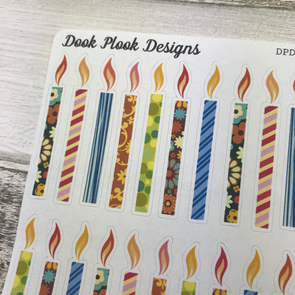 Birthday candle stickers (DPD195)