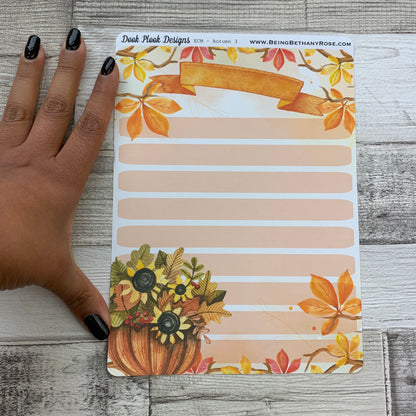 Erin Condren Month Dashboard Note Pages (Autumn / Fall)