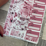 One sheet week medium passion planner stickers - Rose Garden Bloom (DPD2279)
